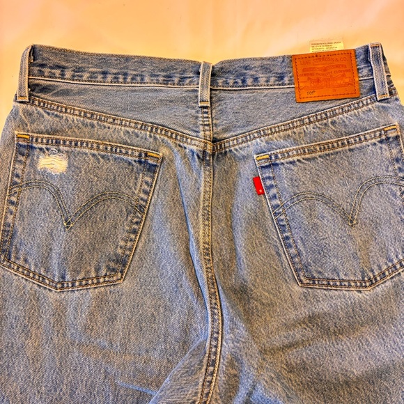 Levi's Light Blue Distressed Boot Cut Jeans - Picture 8 of 13